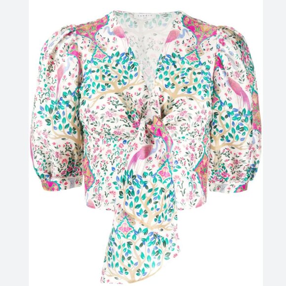 Sandro Iram Linen Blouse Top - Picture 3 of 3